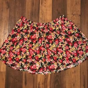 Floral Elastic waist Skirt